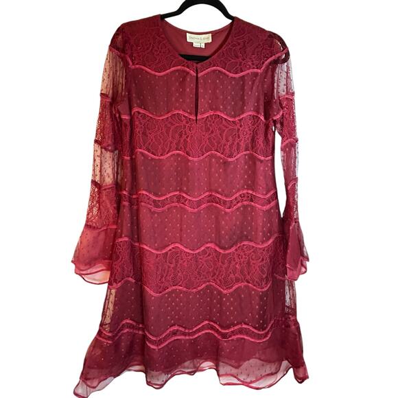 Sachin + Babi Red Lace Dress - Size 6 - Picture 2 of 12